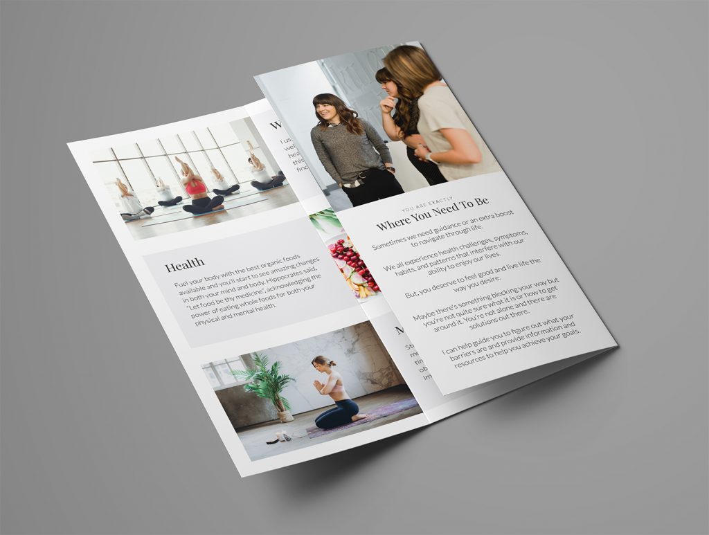 Ariyah Classy Trifold Brochure Template Half Open