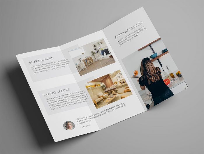 Ariyah Clean & Simple Trifold Brochure Template Inside