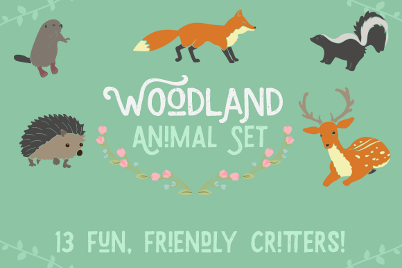 Free vector woodland animals collection
