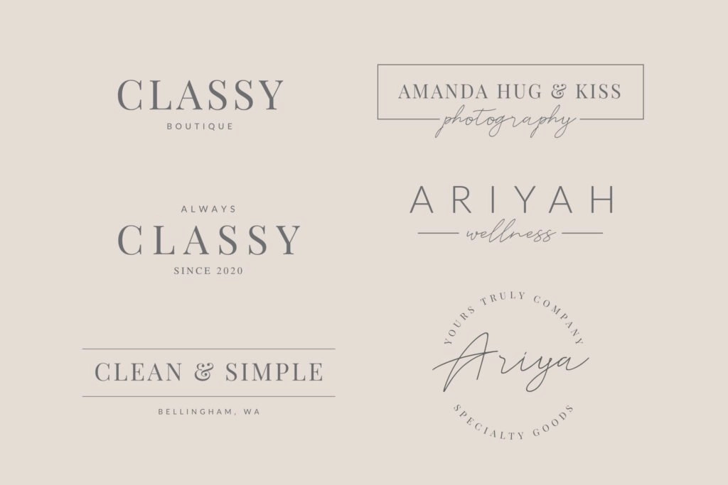clean and classy logos