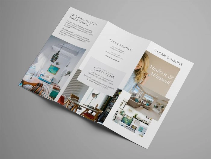 Ariyah Clean & Simple Trifold Brochure Template Outside
