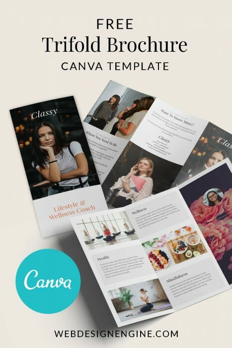 Free canva trifold brochure design web design engine